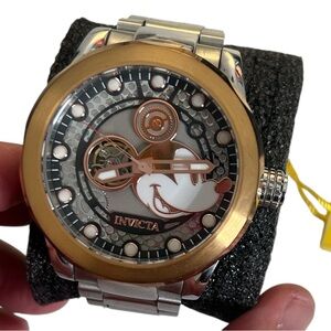 Invicta Disney Limited Edition Mickey Mouse Watch Rose Gold Accents Self Winding